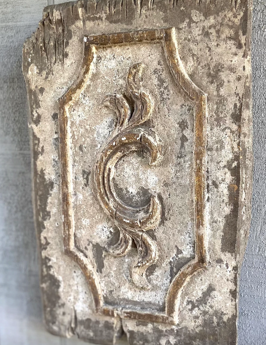French Scrolled Relic Plaque