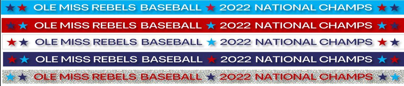 Ole Miss 2022 Baseball National Champs Beaded Purse Strap