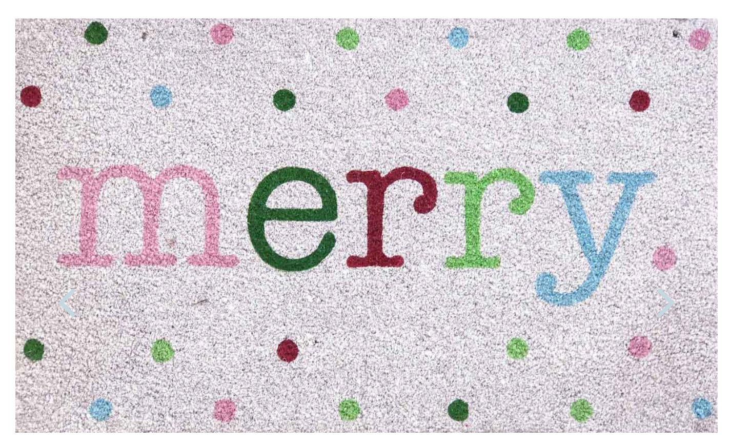 Merry Polka Dot Doormat