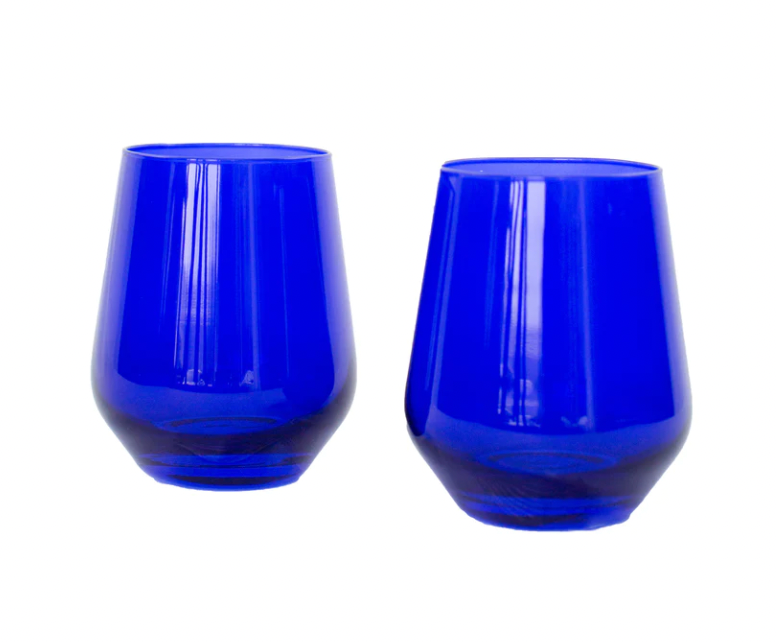 Estelle Royal Blue Stemless Glass