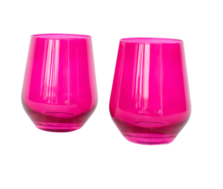 Estelle Viva Magenta Stemless Glass