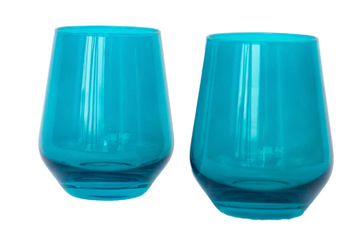 Estelle Teal Stemless Glass