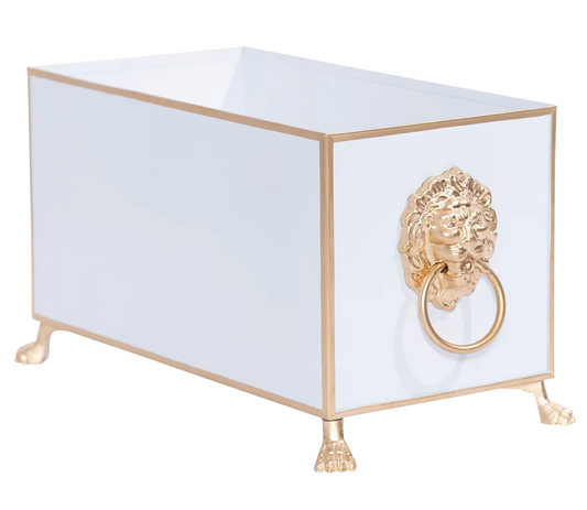 Lion Rectangular Cachepot 6x12
