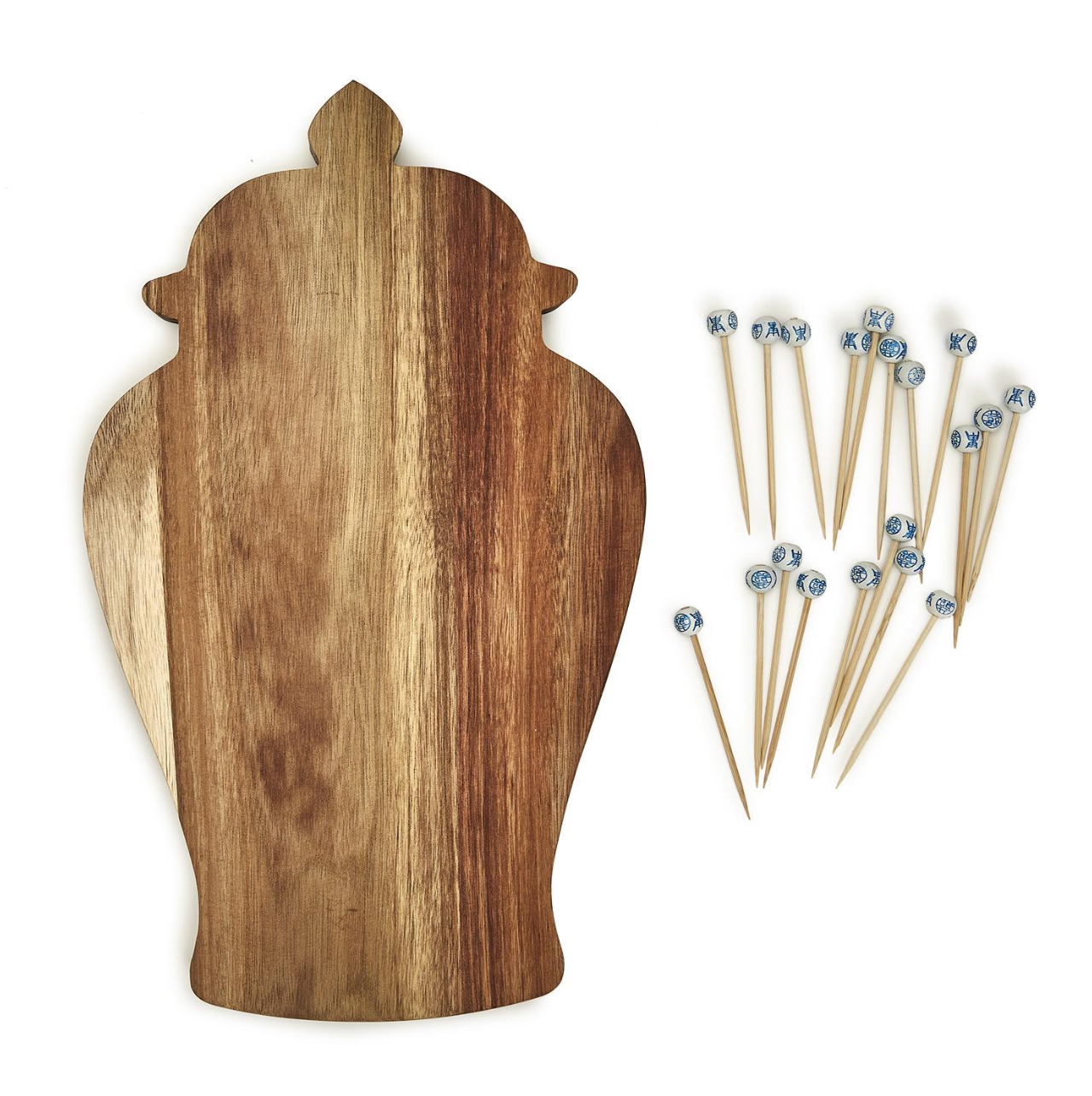 Ginger Jar Serving Board With Bamboo Picks