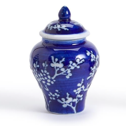 Bamboo and Rose Mini Ginger Jar with 20 Bamboo Picks