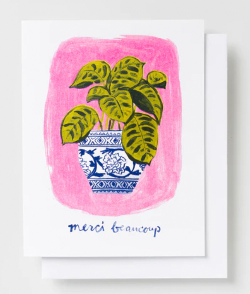 Merci Beaucoup Plant Thank-You Card