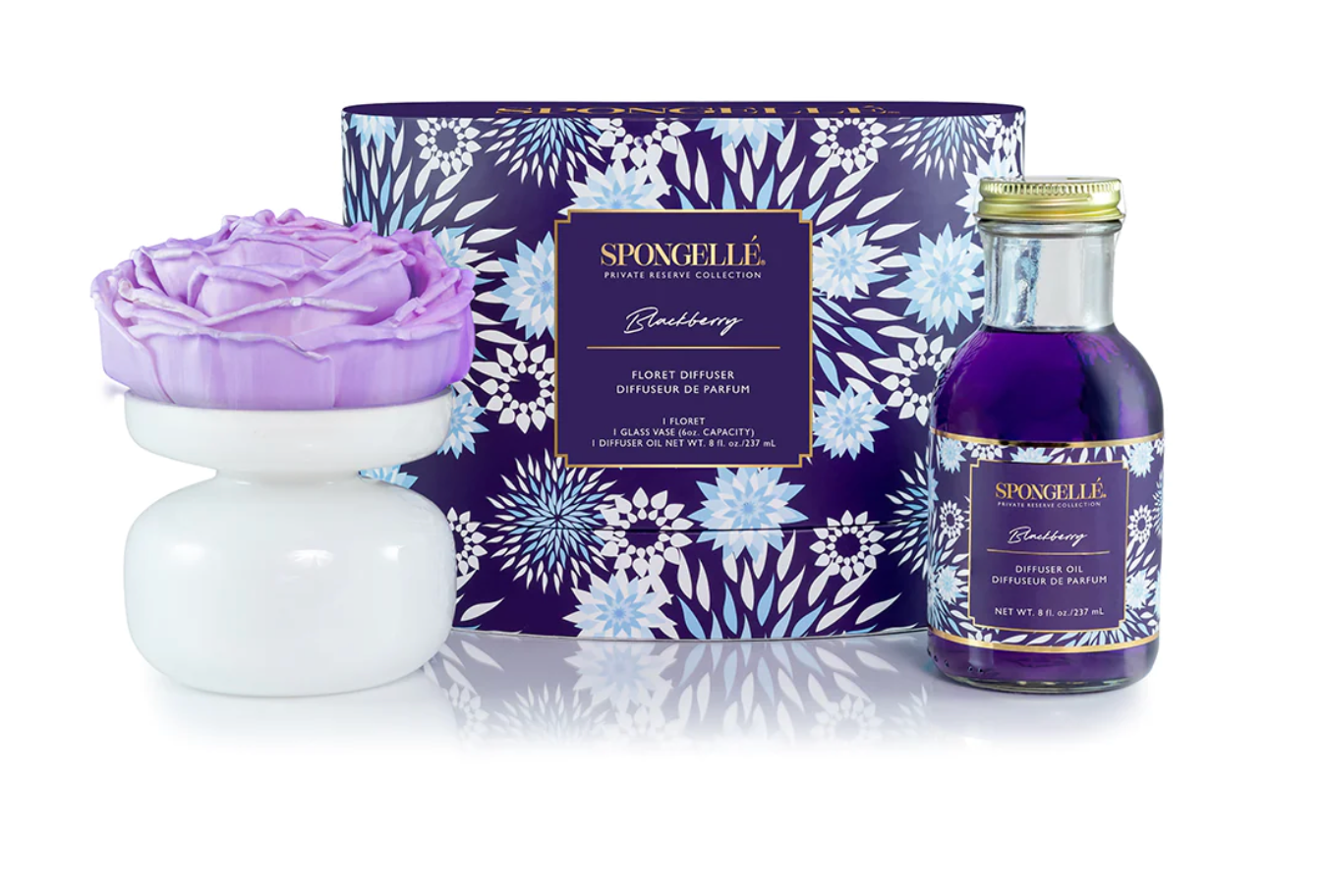Spongelle Private Reserve Blackberry Diffuser Gift Set