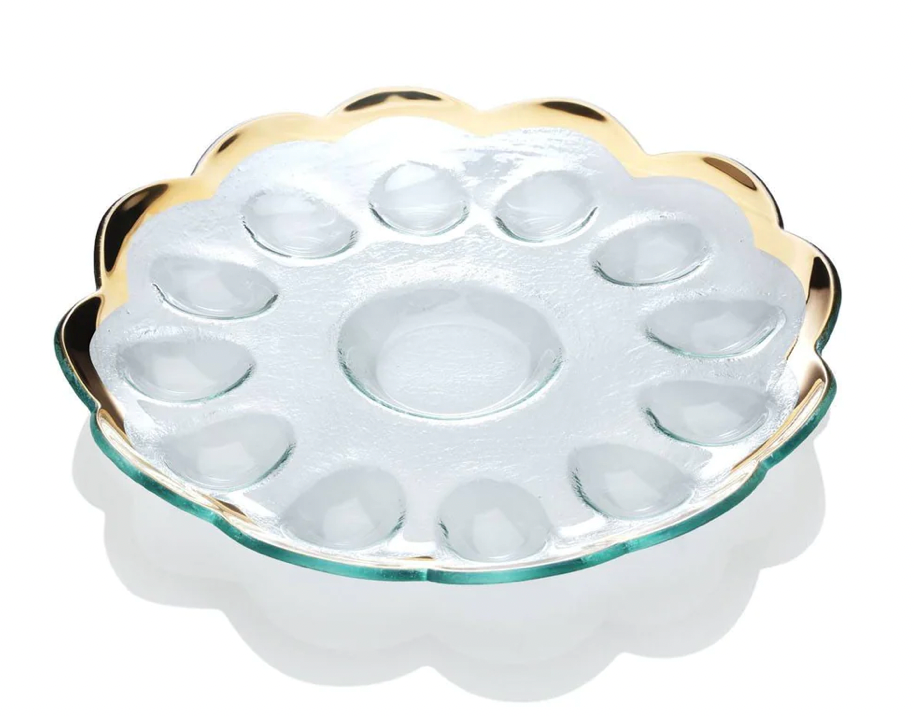 Annieglass Deviled Egg Platter