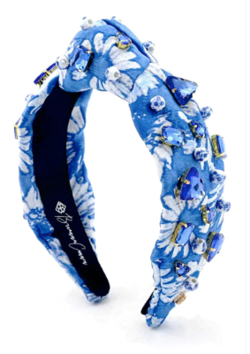 Blue & White Floral Headband