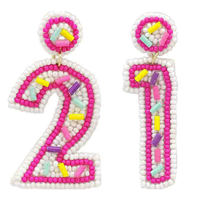 21 Birthday Earrings