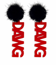 Load image into Gallery viewer, Game Day PomPom Earrings
