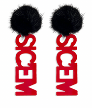 Load image into Gallery viewer, Game Day PomPom Earrings
