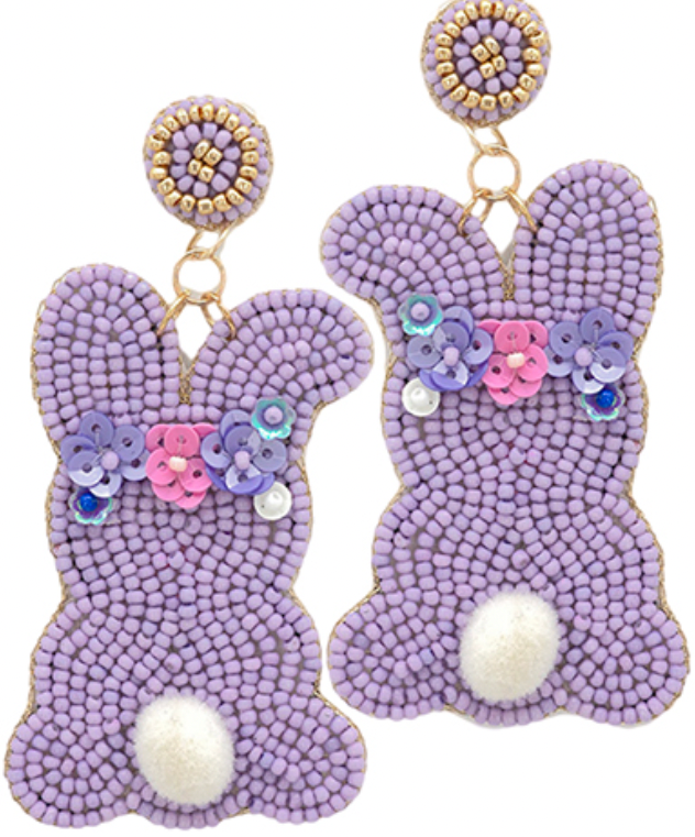 Bunny & Flower Earrings