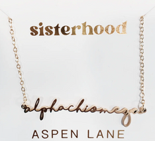 Load image into Gallery viewer, Sorority Italic Font Necklace
