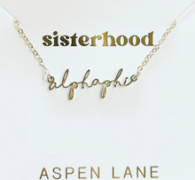 Load image into Gallery viewer, Sorority Italic Font Necklace
