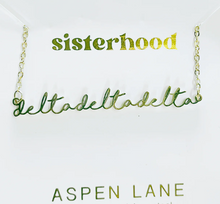 Load image into Gallery viewer, Sorority Italic Font Necklace
