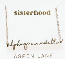 Load image into Gallery viewer, Sorority Italic Font Necklace
