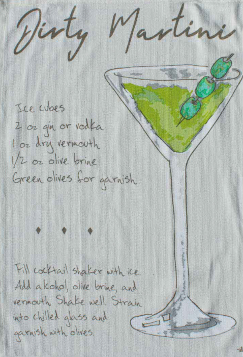 Cocktail Recipe Bar Towel