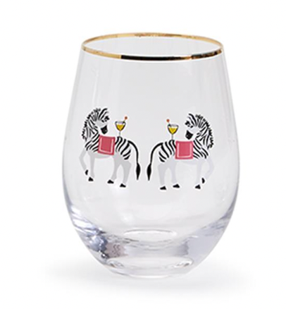 Animal Party Stemless Glass