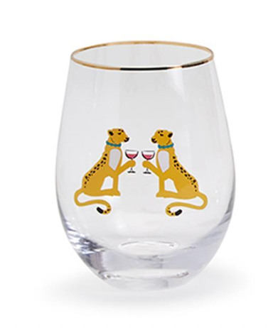 Animal Party Stemless Glass