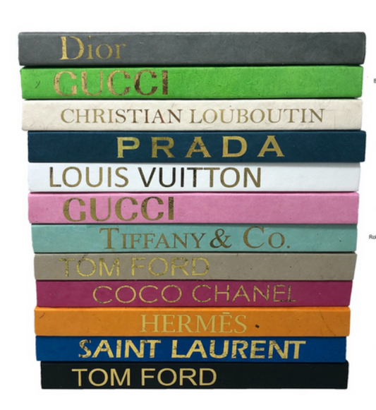 Decorative Books: Gold Lettering on Colorful Spine Large