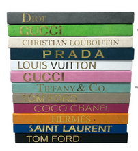 Load image into Gallery viewer, Decorative Books: Gold Lettering on Colorful Spine Large
