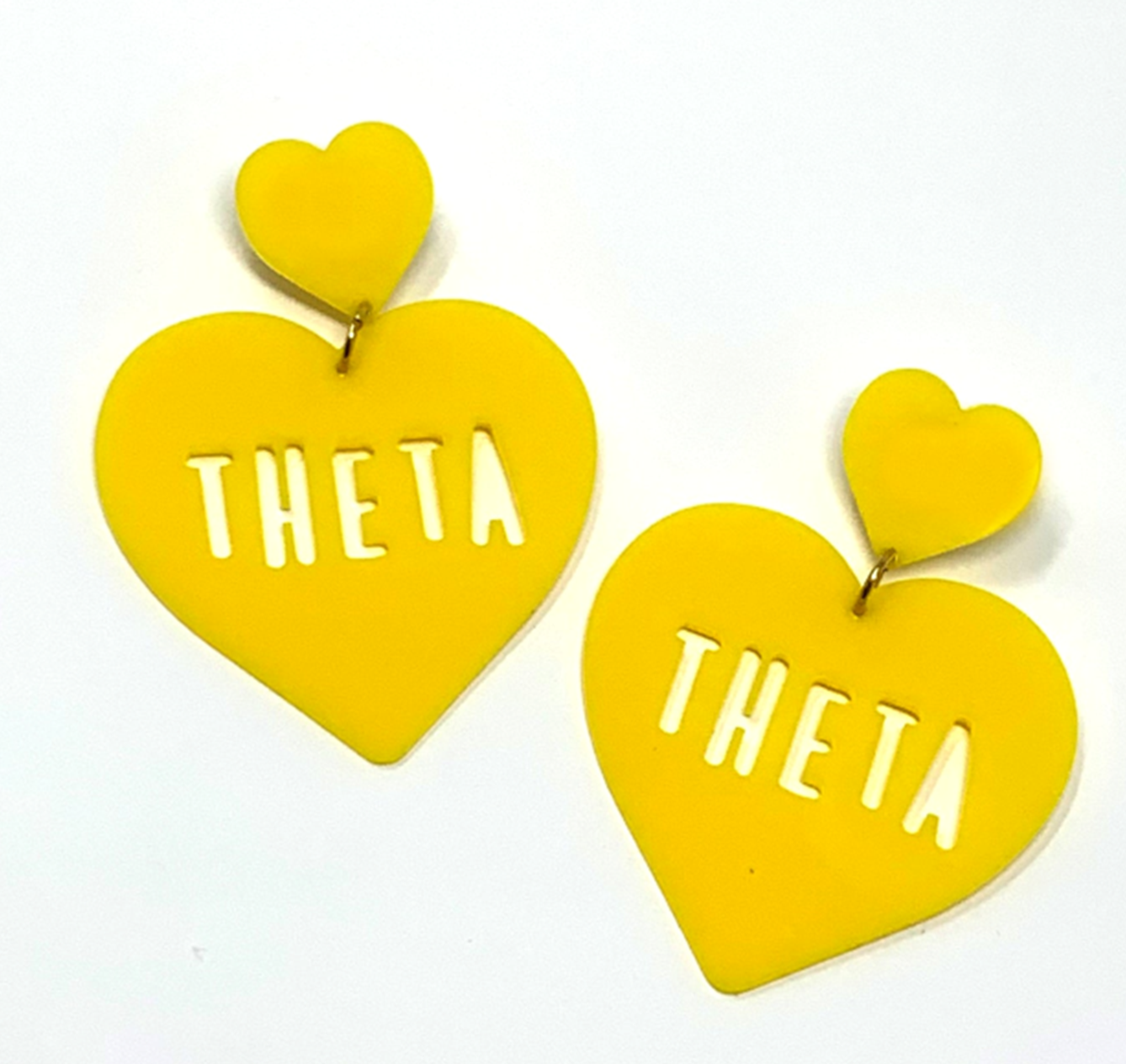 Sorority Heart Shaped Earrings