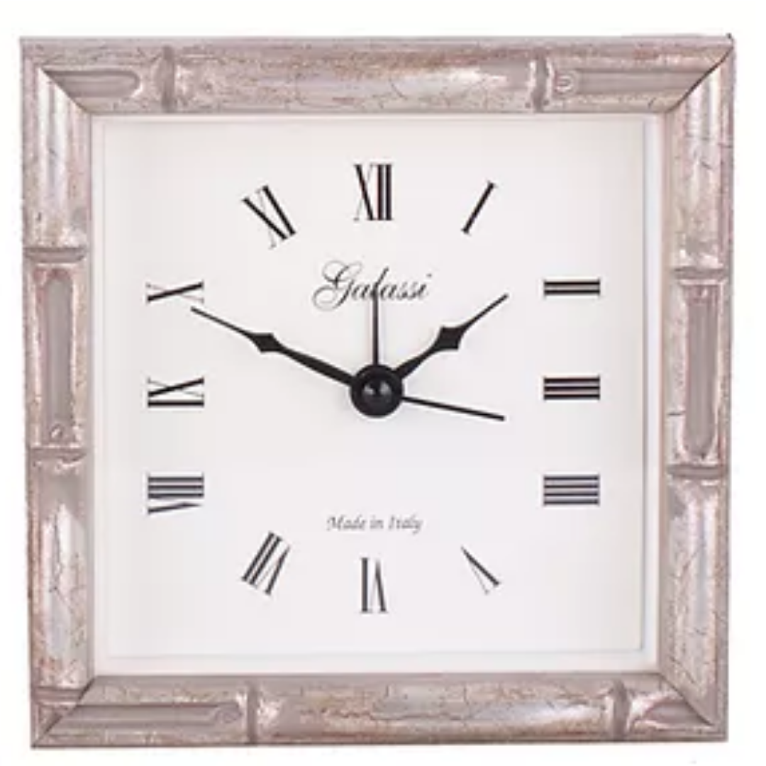 Silver Bamboo Clock