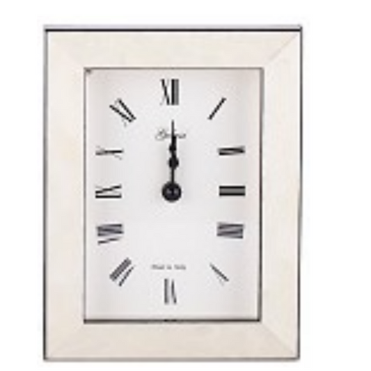 White Burl Clock