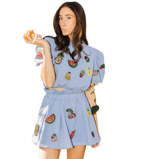 Queen of Sparkles Fruit Poof Top