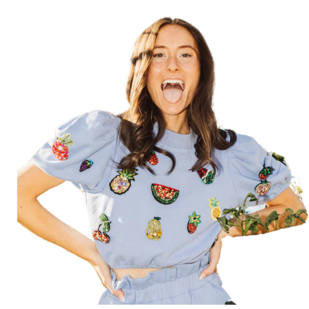 Queen of Sparkles Fruit Poof Top