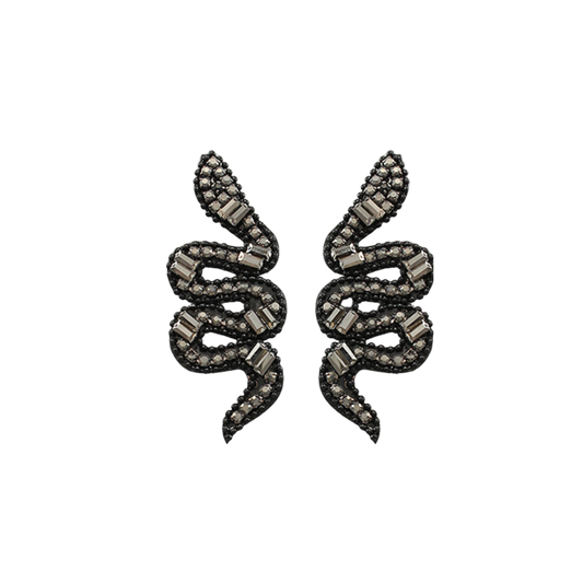 Snake Hematite Earrings