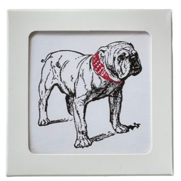 Bulldog Cardstock Coasters