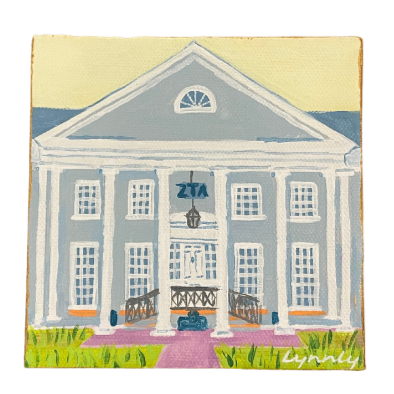 5x5 Vibrant Colors Sorority House Canvas