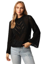 Load image into Gallery viewer, Black Meryl Knit Crewneck
