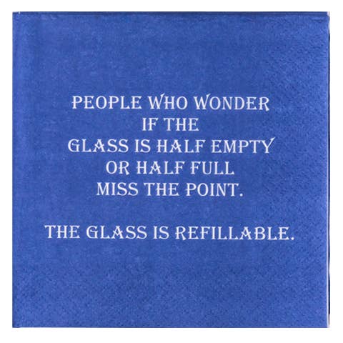 Glass is Refillable Cocktail Napkin