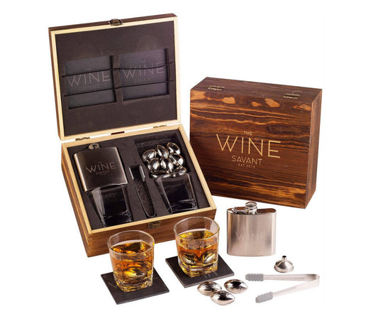 Whiskey 2 Glasses And 8 Football Chilling Stones, 1 Flask