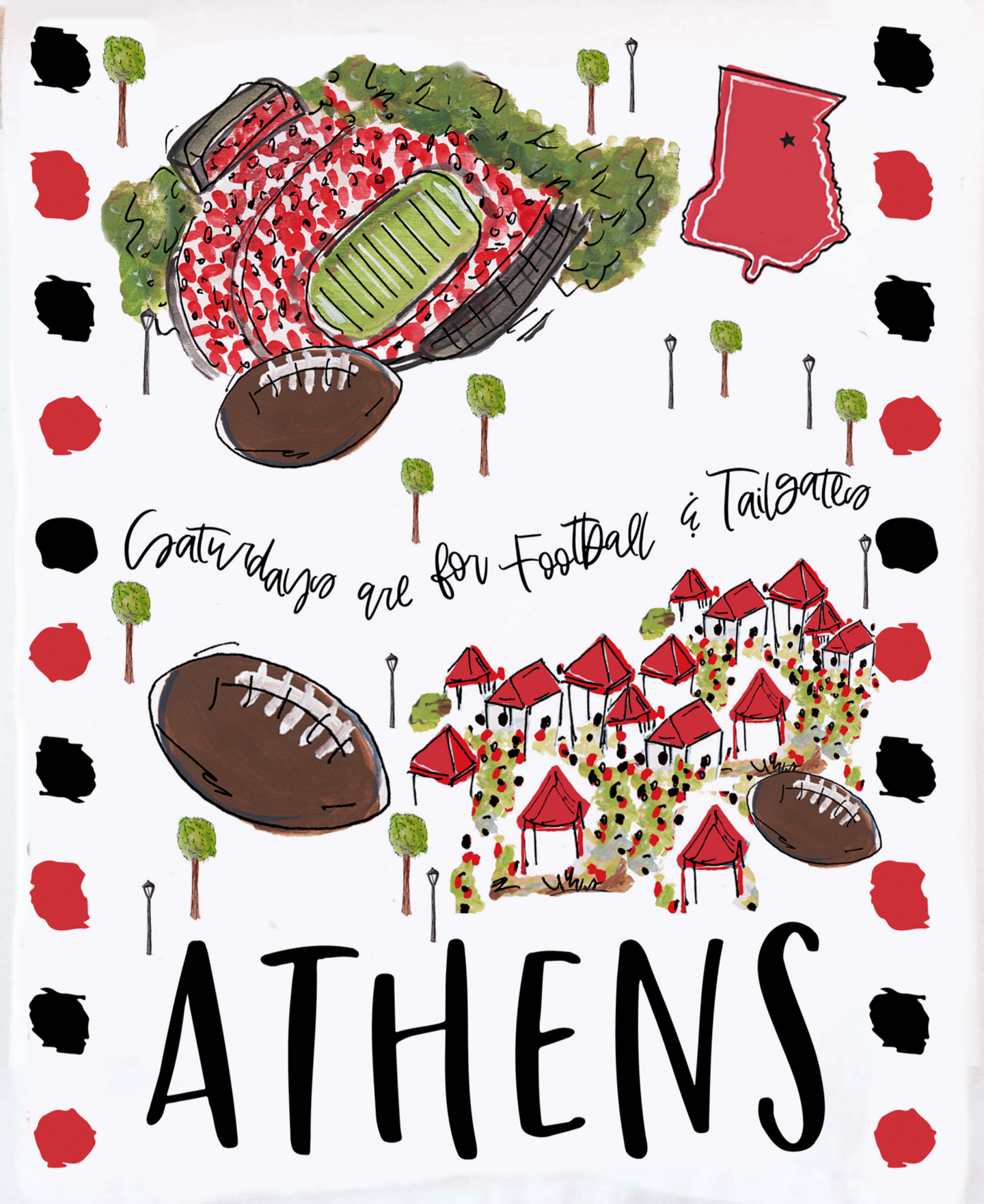 Athens Tea Towel