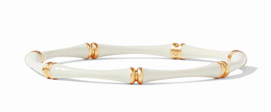 Bamboo Bangle Gold & Ivory Enamel