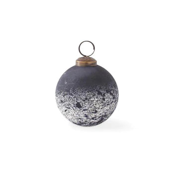 Black and White Speckled Glass Ornament