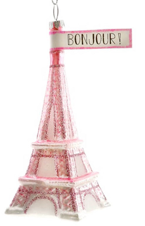 Eiffel Tower Pink Ornament