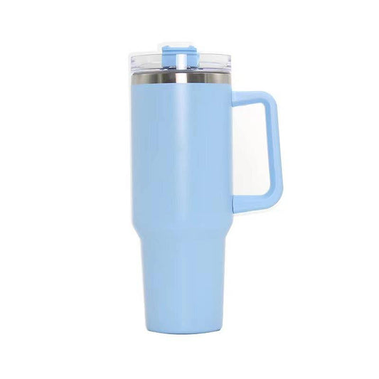 40oz STAINLESS STEEL TUMBLER HANDLE AND STRAW