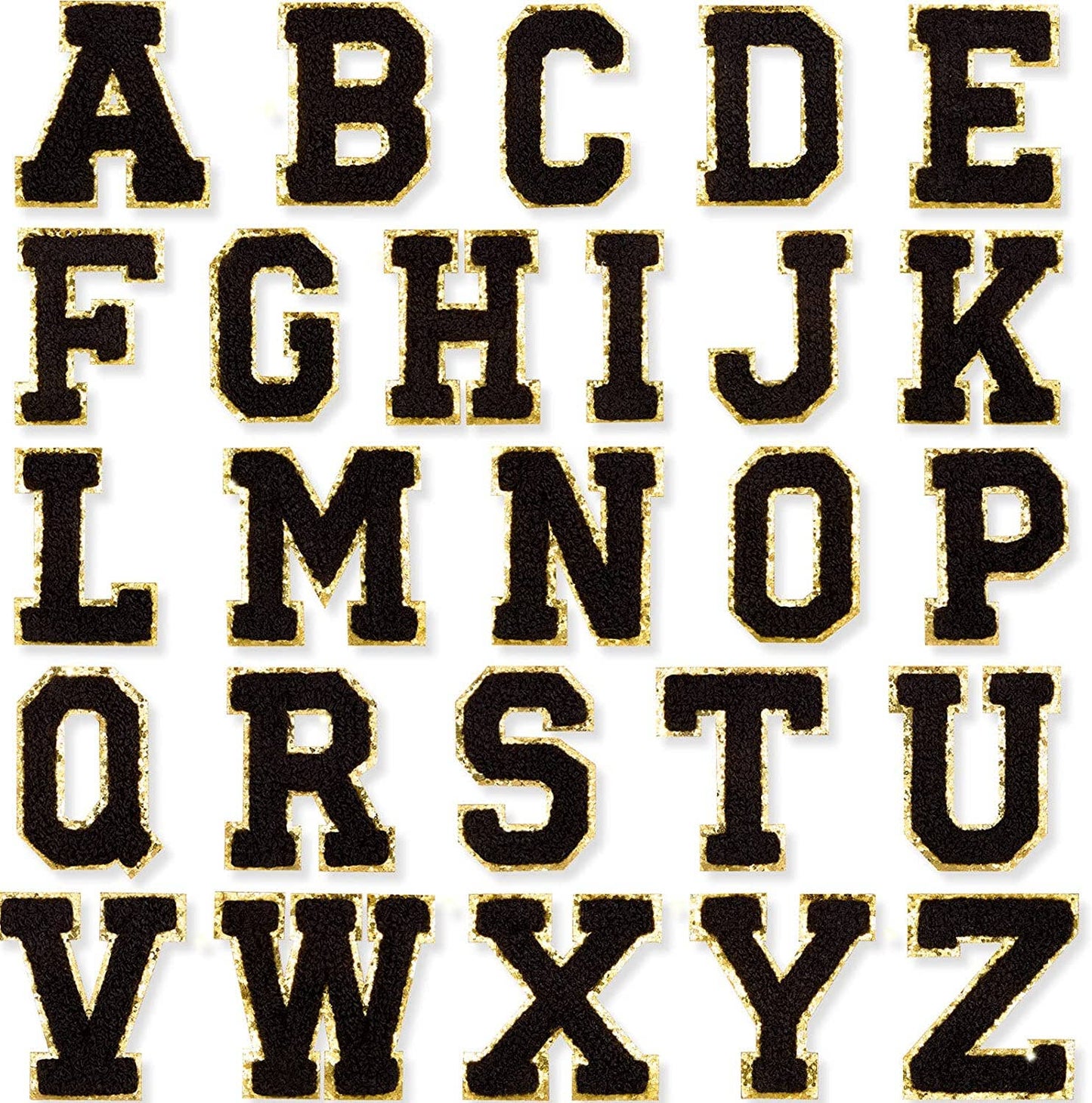 Letter Patches: Black