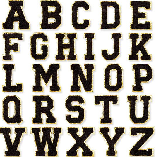 Letter Patches: Black