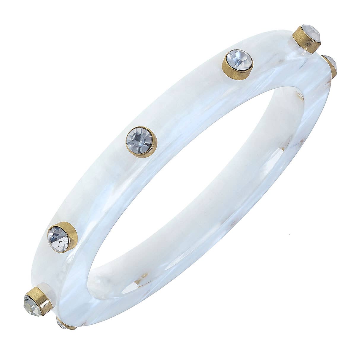 Resin and Rhinestone Bangle