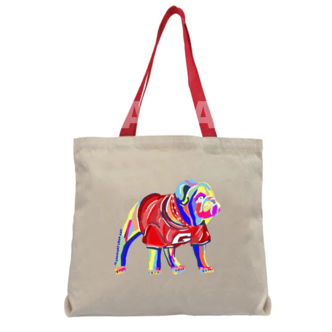 Bulldog Canvas Tote