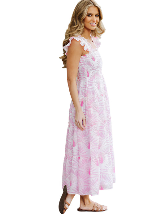 Cora Jane Ruffle Strap Midi Dress