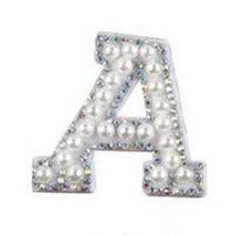 Load image into Gallery viewer, Letter Patches: Pearl &amp; Rhinestone
