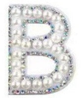 Letter Patches: Pearl & Rhinestone