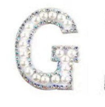 Load image into Gallery viewer, Letter Patches: Pearl &amp; Rhinestone
